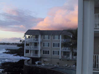 Puffy clouds over Kona